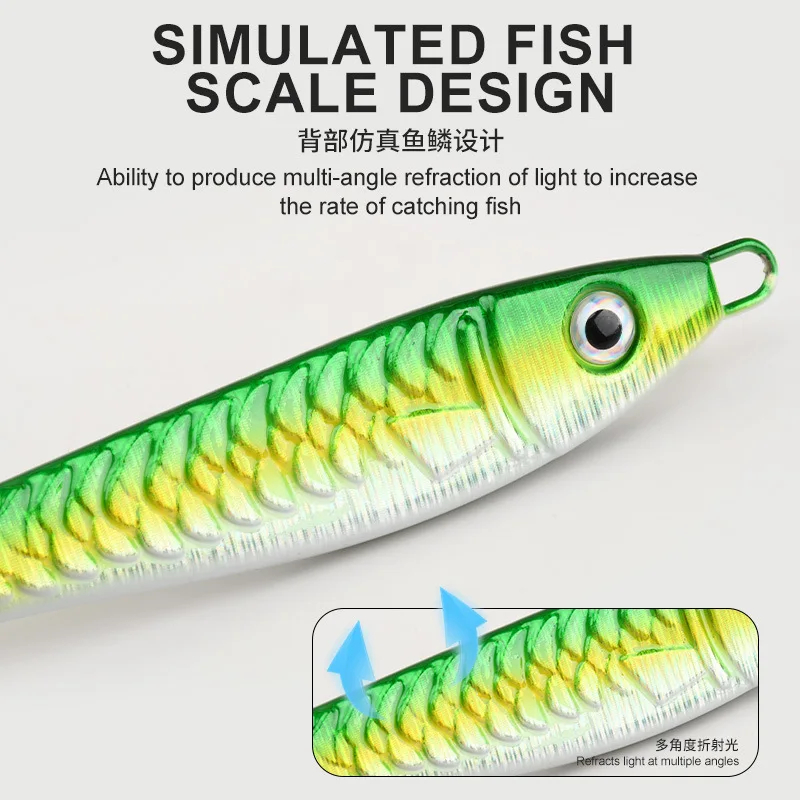 Señuelo Metal Jig J149 con Brillo UV – Hundimiento rápido para lubina - imagen 4