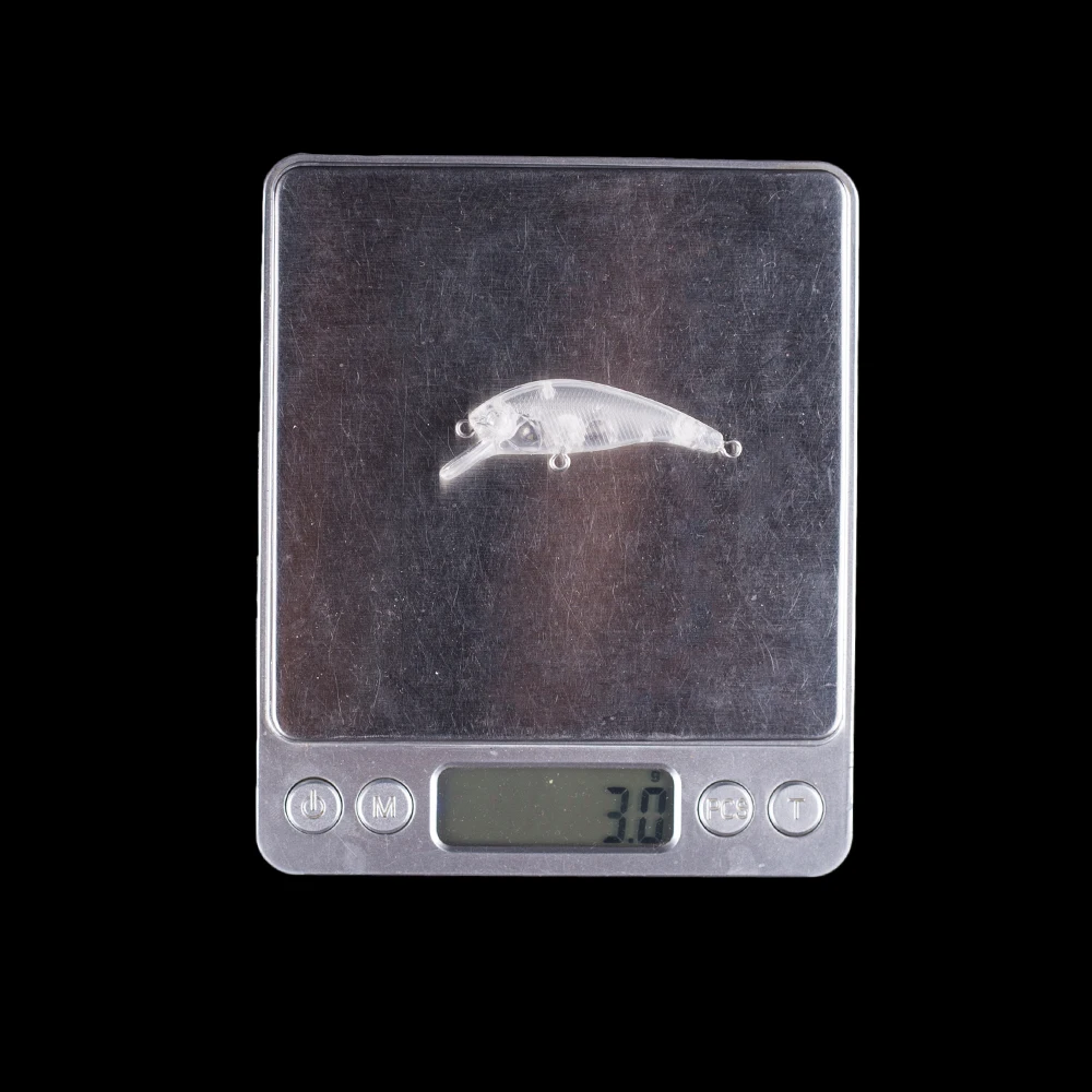 Hanlin-Mini pececillo flotante de plástico duro, Señuelos de Pesca sin pintar, Wobbler Crankbait, aparejos de Lucio, 10/20 piezas, 5CM, 3G - imagen 3