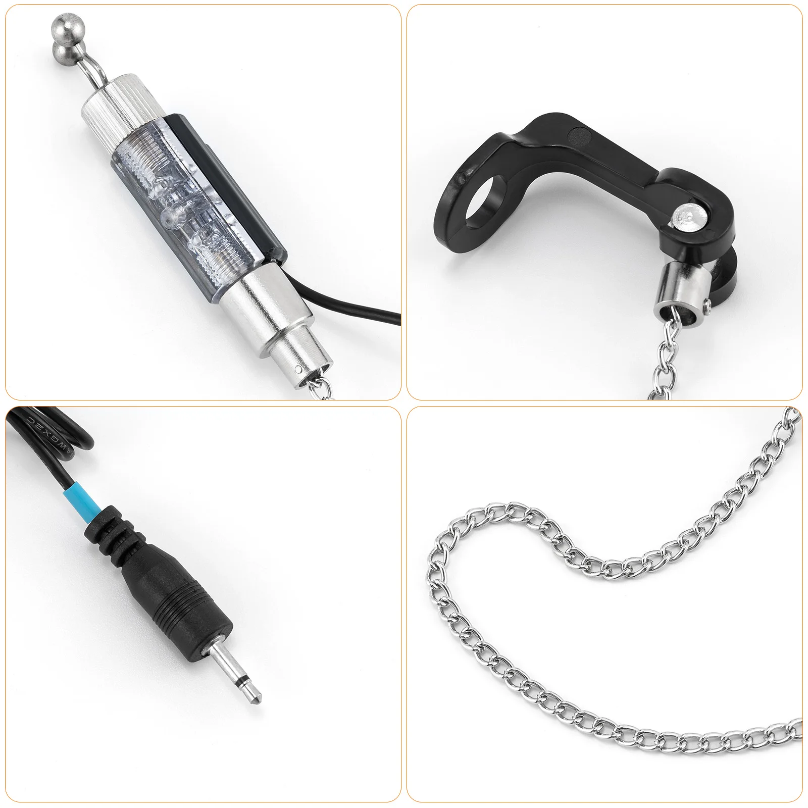 Swingers de alarma de Pesca de carpa, cadena de luz LED iluminada, alarmas de Pesca, indicador de mordida, bobinas de caída, 3/4 piezas - imagen 2