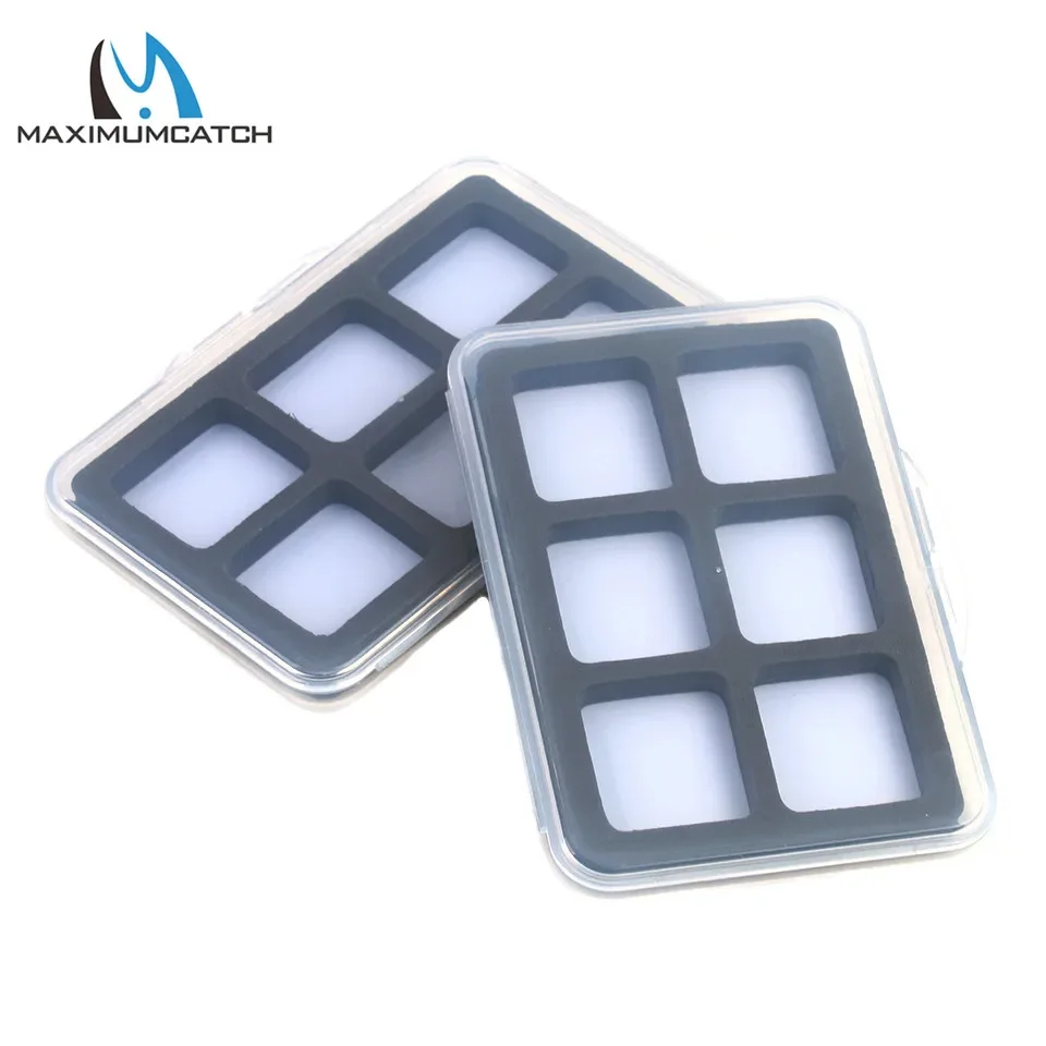 Maximumcatch 2 cajas de pesca con mosca impermeables transparentes WX 11,5*7,7*1cm soportes de anzuelos para moscas de tamaño pequeño caja de moscas de plástico delgada - imagen 4