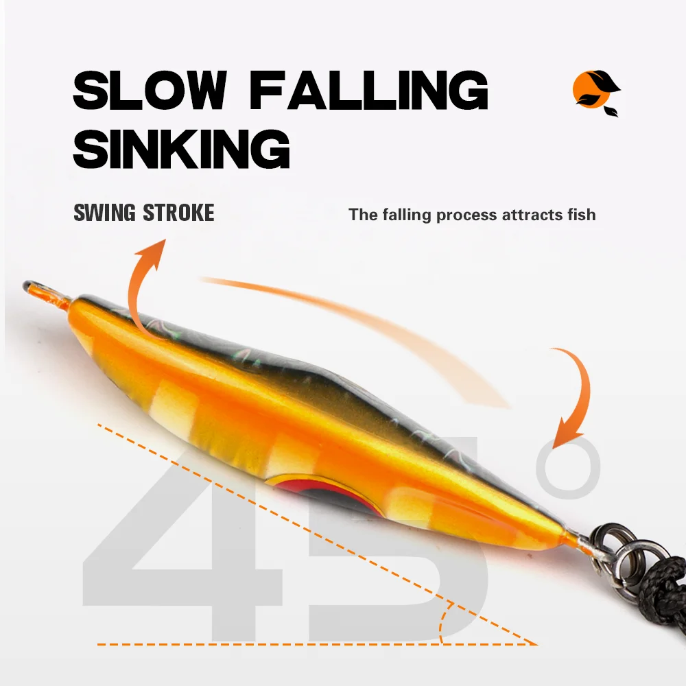 Señuelo de pesca Thorforce 10 20 30 40 60 80 100 120G de metal luminoso para jigging, para pesca en la orilla, de caída lenta, con forma de abeja - imagen 3