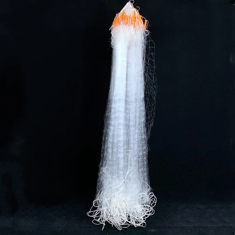Lawaia-red de pesca para enmalle, malla de nailon de seda blanca, Red de hundimiento de tres capas de 30M, 1,2 metros de alto, red flotante para colgar - imagen 4