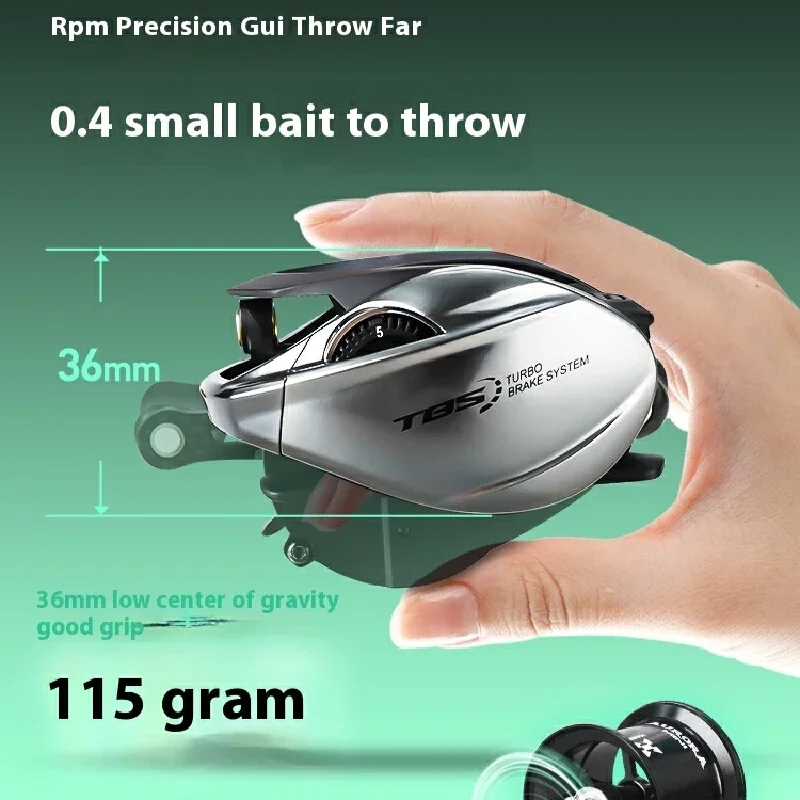 Hasida Aurora Air 8.1: 1 carretes de pesca Baitcast 115g ultraligeros 4KG freno carretes de pesca Baitcast equipo de pesca - imagen 3