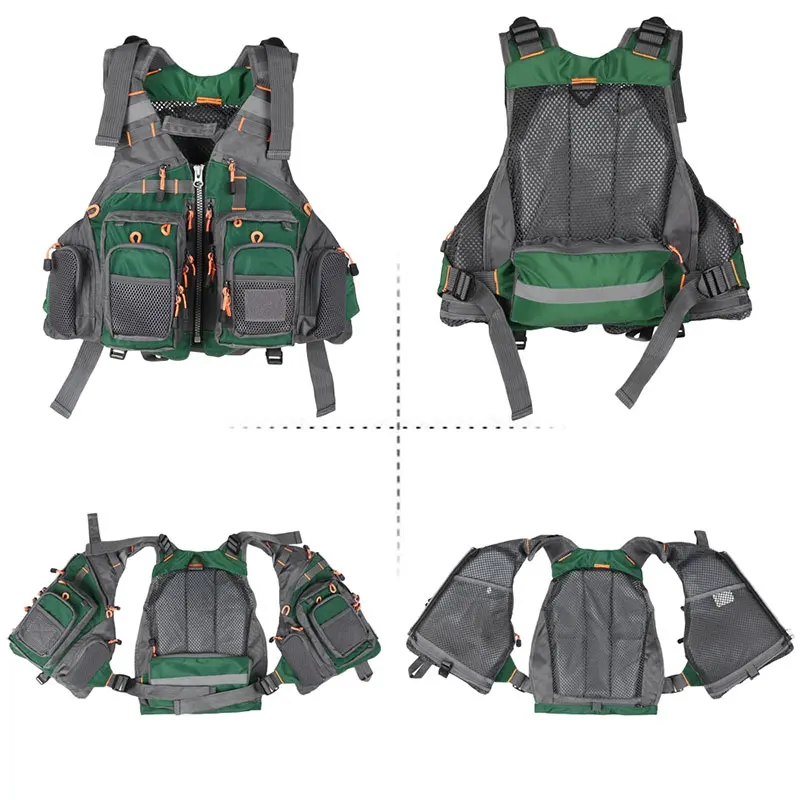 Chaleco deportivo de pesca para hombre, prenda de vestir de seguridad o supervivencia para exteriores, ideal para cazar o nadar debido a su uso como salvavidas transpirable - imagen 3