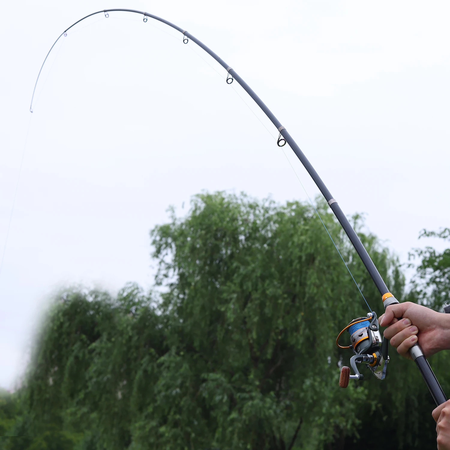 Caña de Pescar Telescópica Sougayilang de 1,8-3,6 m y Rueda de Carrete de Pesca 11BB, Caña de Pescar de Viaje Portátil, Combo de Caña de Pescar Giratoria - imagen 5