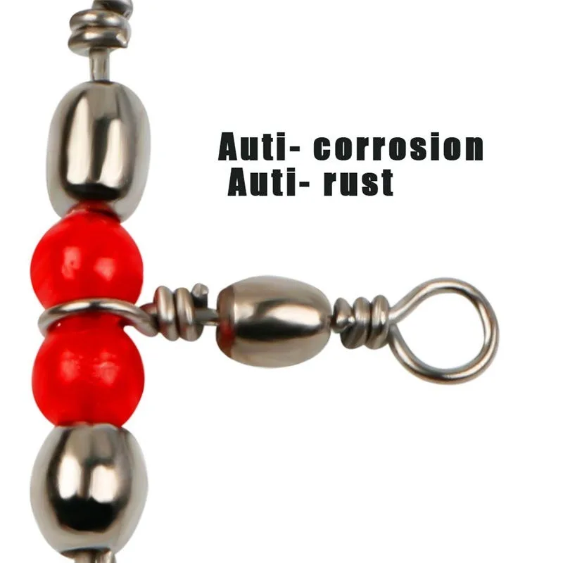 Sougayilang-conector de pesca de 20-500 piezas, giratorio, barril de latón, 3 vías, accesorios de aparejos de pesca - imagen 4