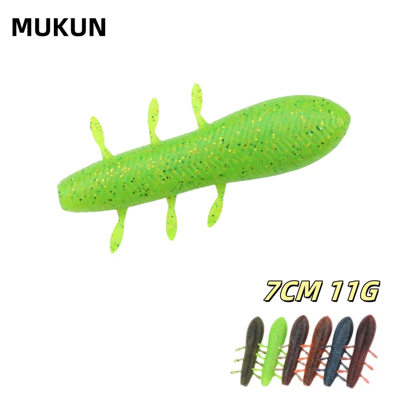 MUKUN Señuelos de vinilo – Cebo blando para lubina y carpa - imagen 5