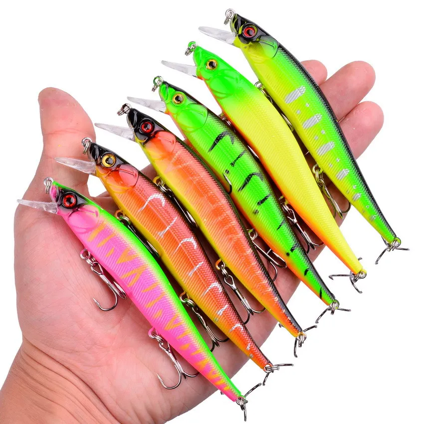 Señuelos de Pesca flotantes de pececillo, 12cm, 13,5g, Isca, Pesca, Wobbler, cebo Artificial para trucha, carpa, Jerkbait, Swimbait, accesorios de Pesca - imagen 3
