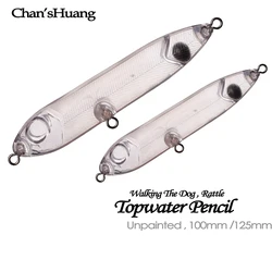 Chan's Huang Lápiz Topwater sin pintar – Walking the dog con sonajero