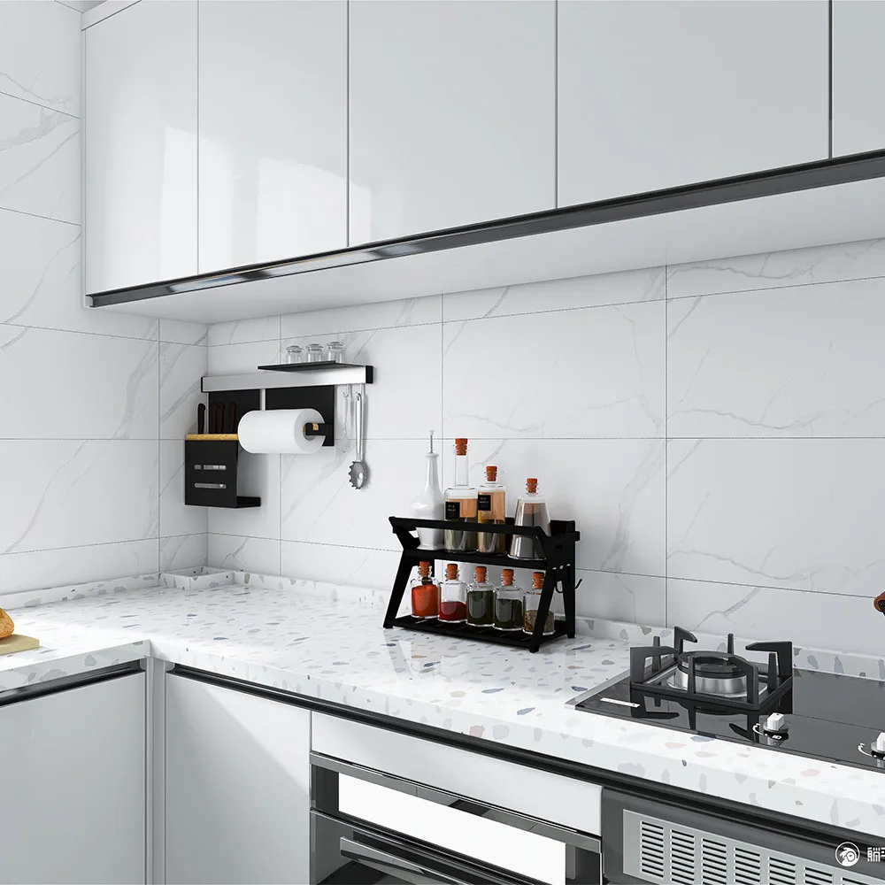 DIY autoadhesivo a prueba de aceite para cocina, sala de estar, papel tapiz impermeable a prueba de humedad, azulejo para encimera, pegatina de mármol, decoración del hogar - imagen 3