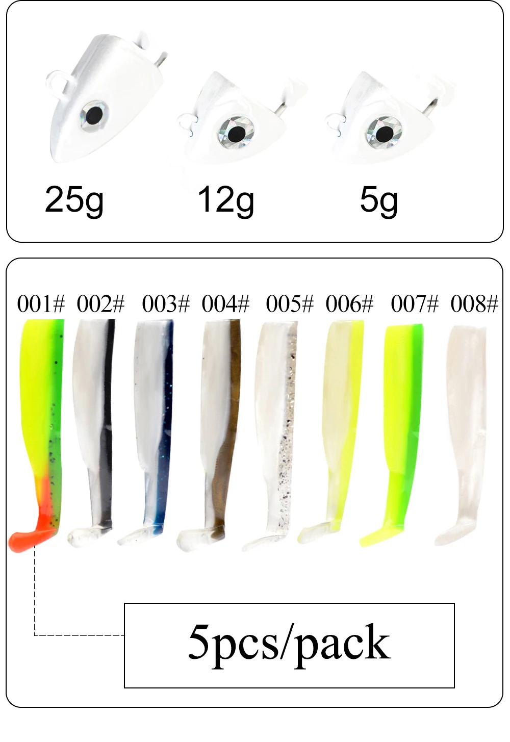 ¡Descubra el señuelo de pesca perfecto con colores y pesas versátiles para una captura exitosa!