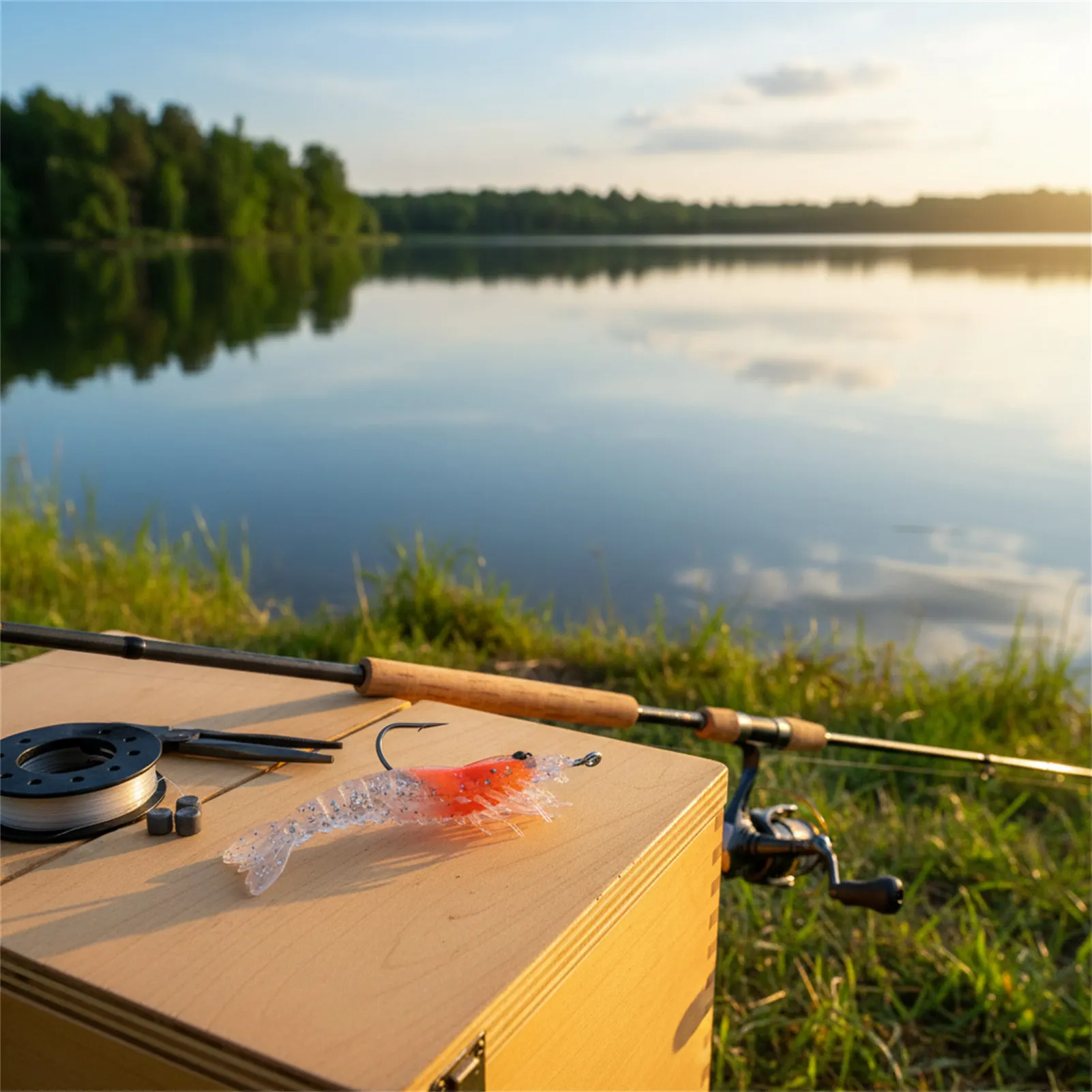 Señuelos de pesca luminosos de 6cm, cebo falso portátil de 3g de camarón simulado, pesca en hielo, cebo de camarón realista, aparejos de pesca al aire libre - imagen 4
