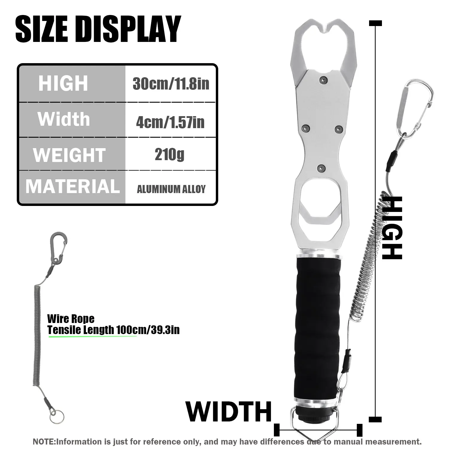 SAMOLLA aleación de aluminio nuevos alicates de agarre de pesca accesorios 18kg báscula de resorte 360 °   Herramienta de agarre ajustable con rotación de agua de mar - imagen 4