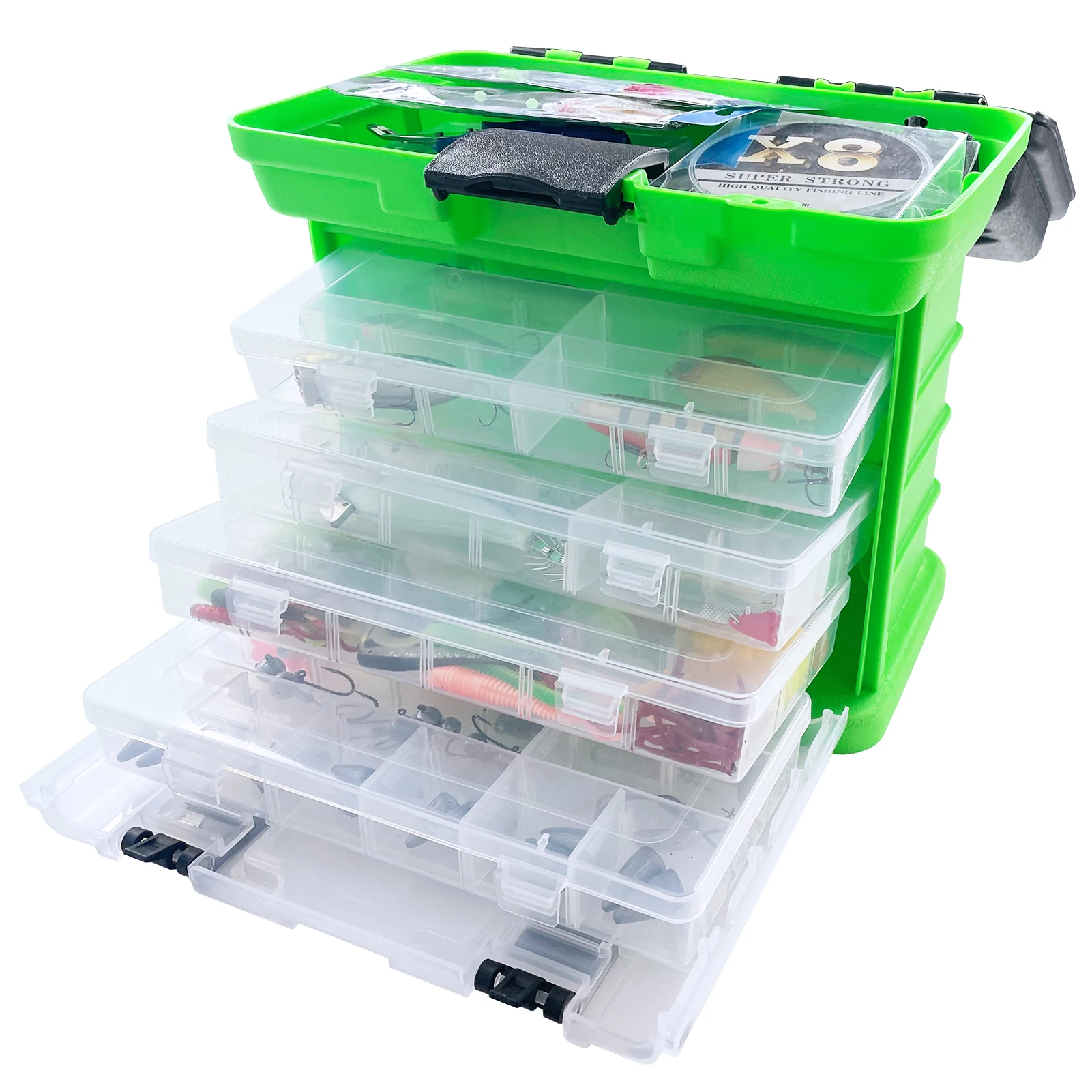 Caja de aparejos Free Fisher para pesca a mar: señuelos y plomos - imagen 5