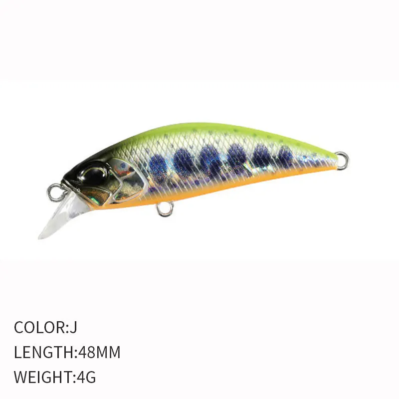 ALASICKA japonés 15 colores 4,8 cm 4g cebo Artificial Wobbler señuelo para trucha lubina pesca de carpa Mini hundimiento Minnow Señuelos de Pesca - imagen 4