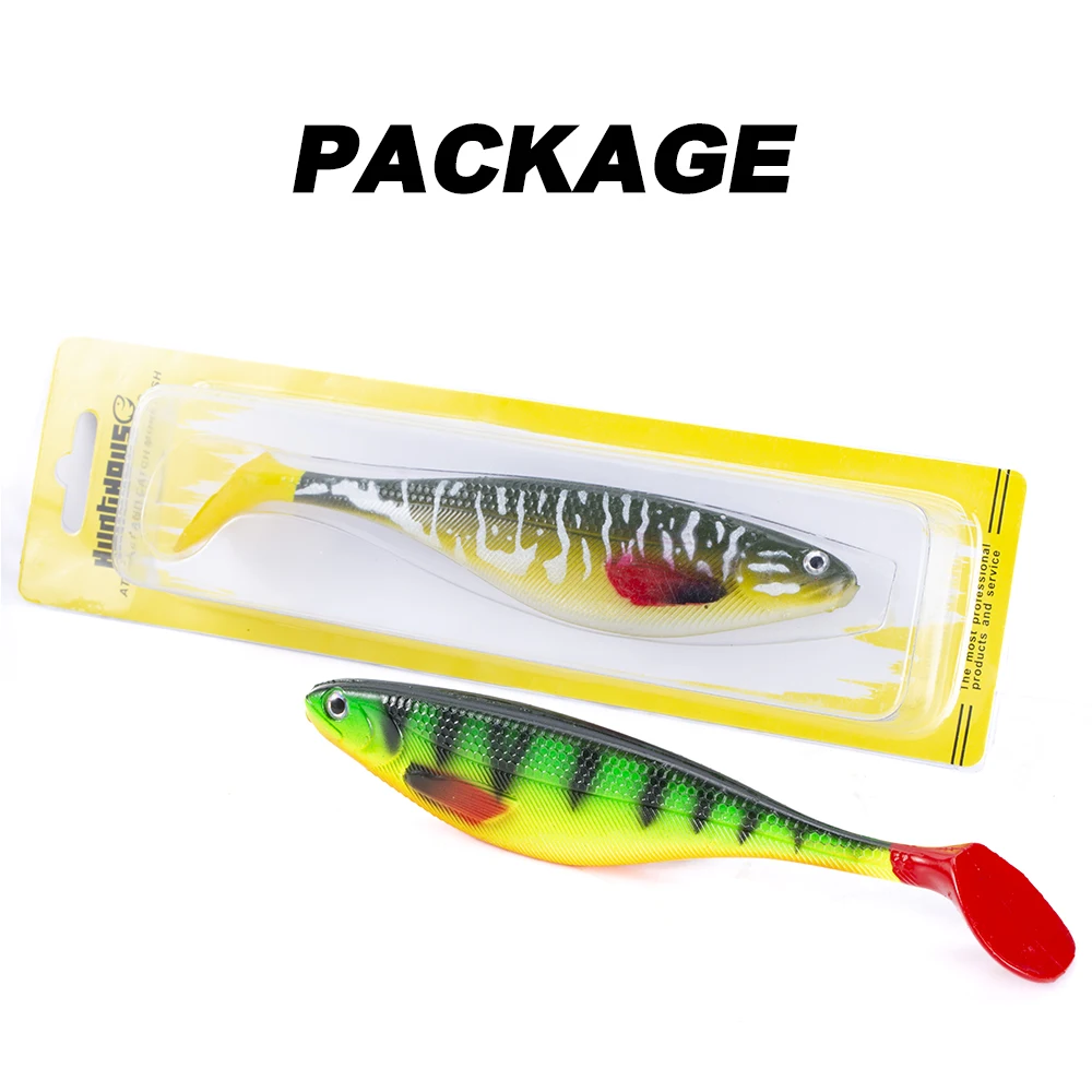 Hunthouse-señuelo artificial para pesca, cebo blando de 170mm, 35g, material de PVC para perca de lubina, zander - imagen 5
