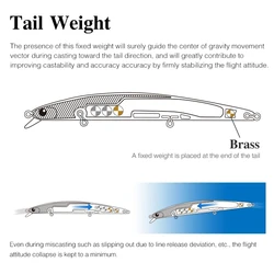 Señuelo minnow flotante Tsurinoya DW72 – Extra largo para agua salada
