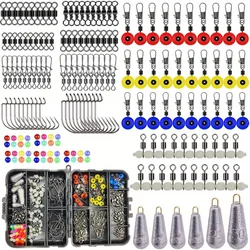 Juego de broches giratorios de pesca de alta resistencia, 177 Uds., con conectores giratorios triples, giratorios de rodamiento de bolas y abrazadera rápida