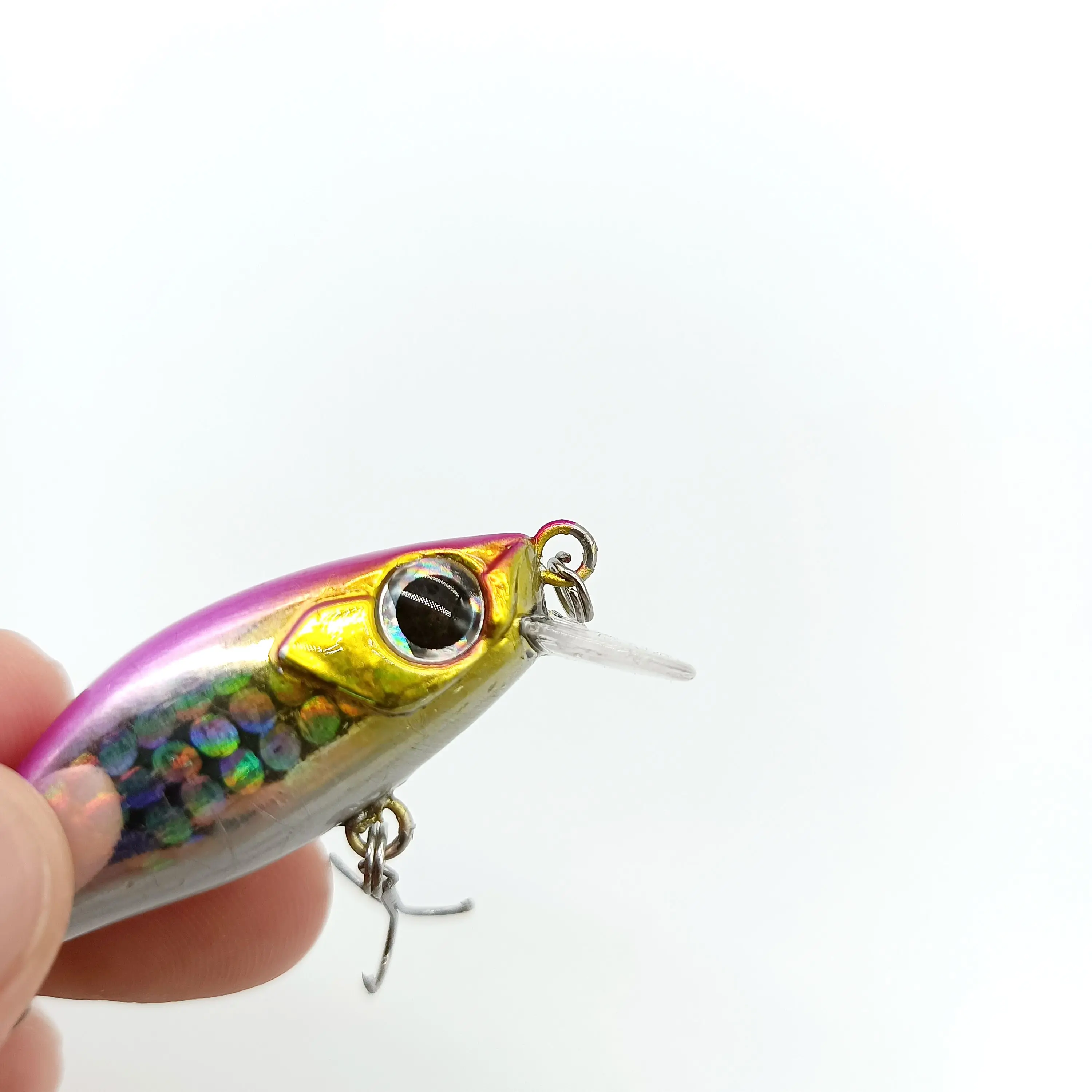 DUODUOYU-Mini Señuelos de Pesca de pececillos, 1 piezas, Wobblers de 4,5g/45mm, cebo duro de plástico Artificial para trucha, Crankbait, aparejos de lubina - imagen 5