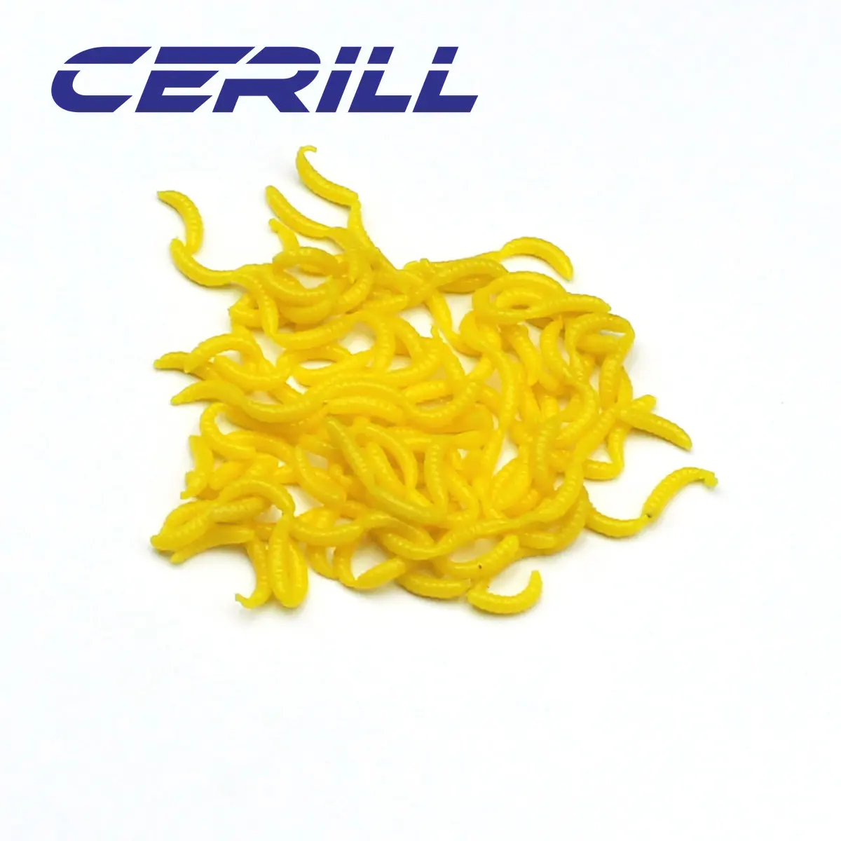 Cermill-señuelo de pesca suave, cebo de gusano de 20mm, 120 piezas/Kit - imagen 5
