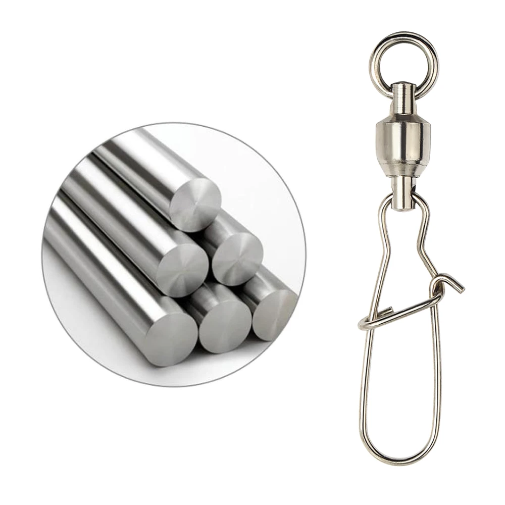 DNDYUJU-conector de pesca de acero inoxidable, 10 piezas, eslabones giratorios, rodamiento enganchado, señuelo de anzuelo, accesorios de aparejos - imagen 5