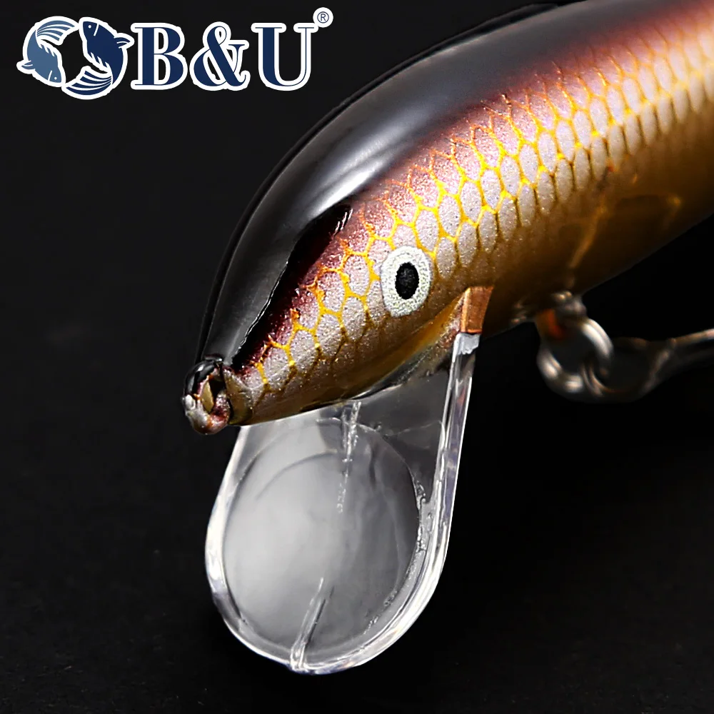 B & U hundimiento Minnow Swimbait señuelo de pesca Wobblers señuelo de trucha y cebo duro Jerkbait para aparejos de pesca de perca - imagen 5