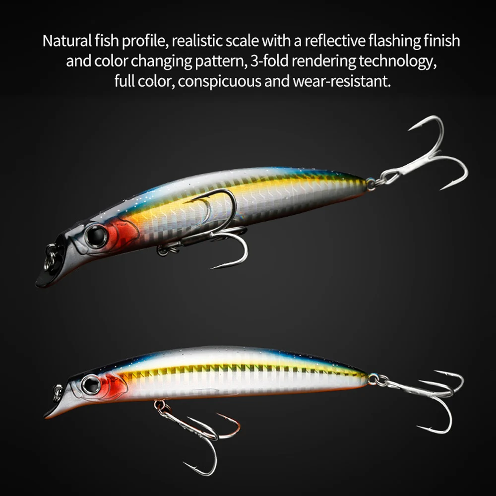 Cebo de pesca de 105mm y 18,5g, de hundimiento lento señuelo, bola de acero en el interior, Jerkbait, Minnow Wobbler, Lucio, aparejo - imagen 5