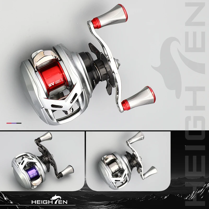 Heighten Alpha Carrete Baitcasting Freno Doble Aluminio Aeroespacial - imagen 2