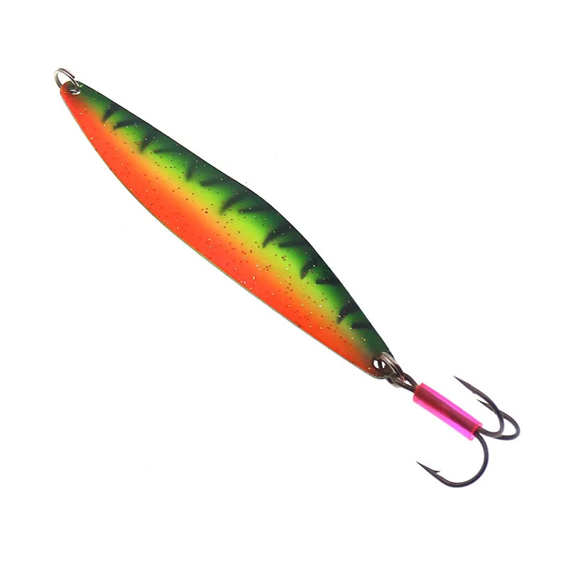 Señuelos de Metal con cuchara giratoria, de 11cm y 22g anzuelo triple, cebo Artificial para lubina, trucha, aparejos de Pesca, 1 unidad - imagen 4