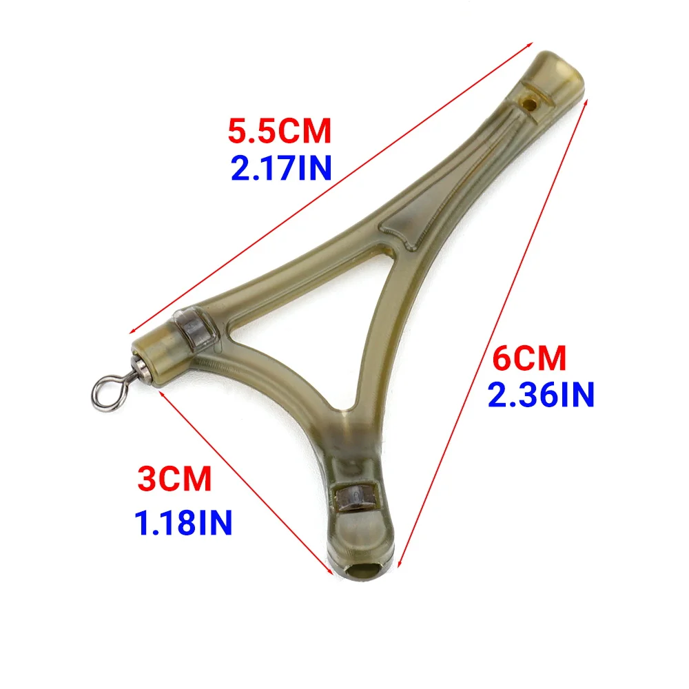 Hirisi-aparejos de pesca de carpa, sistema antienredos para método, jaula alimentadora, aparejos de carpa, curvas laterales, accesorios de pesca giratorios, 10 Uds. - imagen 2