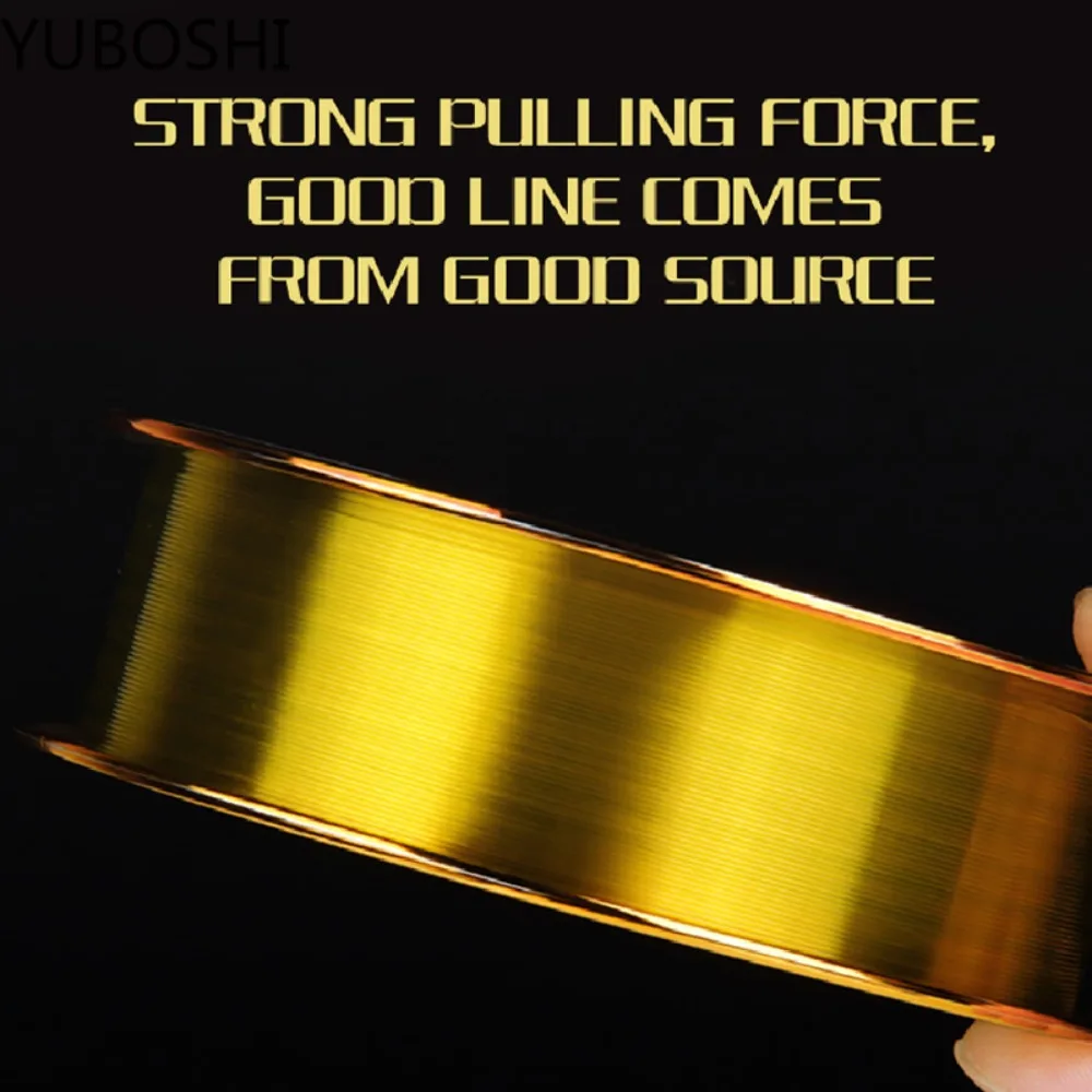 Línea de nailon con revestimiento de fluorocarbono, hilo de monofilamento de pesca de hundimiento rápido Invisible, duradero y suave, para pesca de agua dulce, 110M - imagen 4