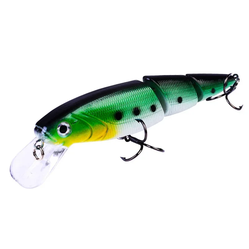 Señuelo de pesca articulado múltiple, Crankbait Artificial realista, 11cm/15g, cebo duro de 3 segmentos, 6, 1 ud. #   Anzuelo Wobblers Cebo de pesca marítima - imagen 4