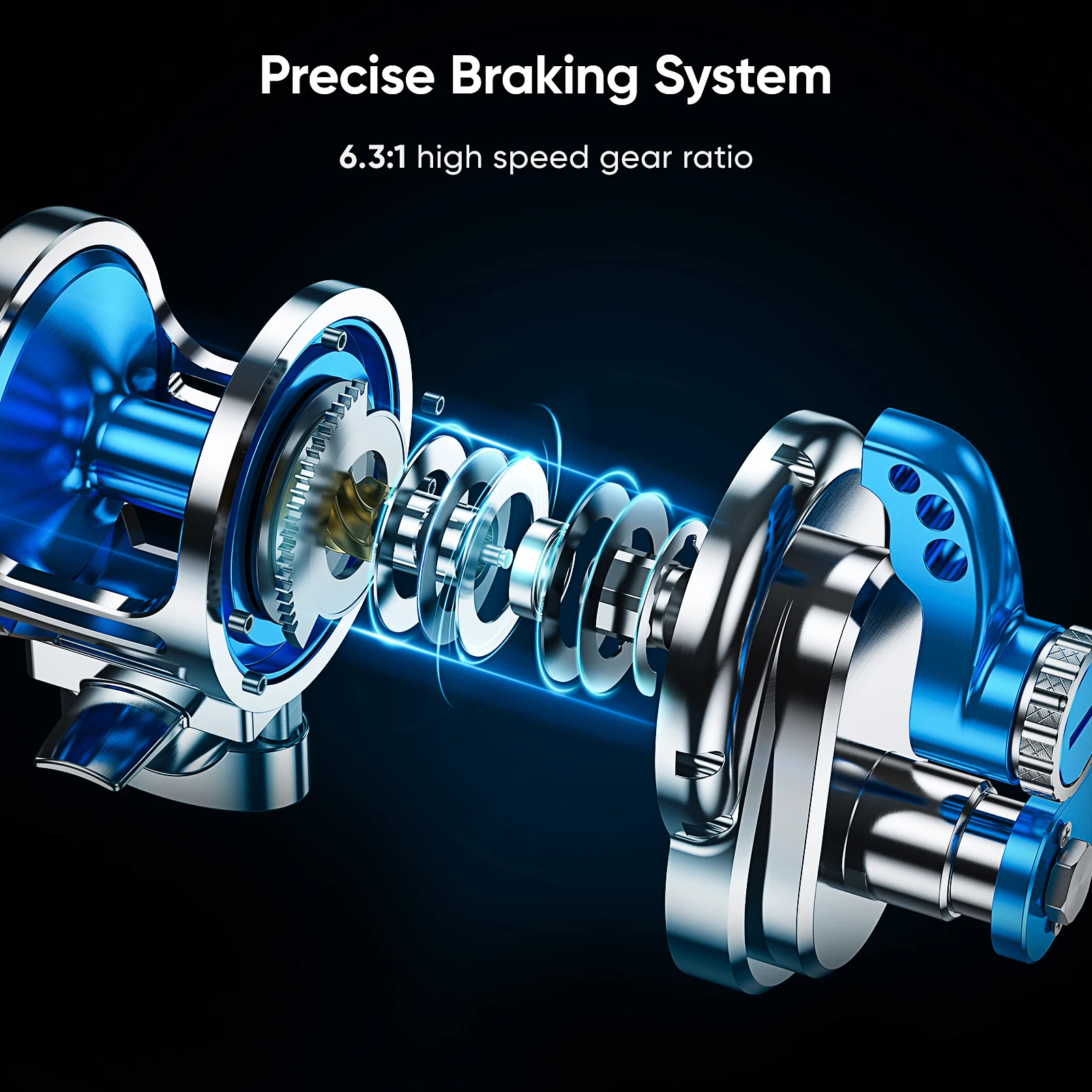 Carrete de pesca Jigging de paso lento CNC, arrastre máximo de agua salada, mango izquierdo/derecho, carrete de barco, rueda de pesca Jigging superior, 35Kg, nuevo, 2024 - imagen 5