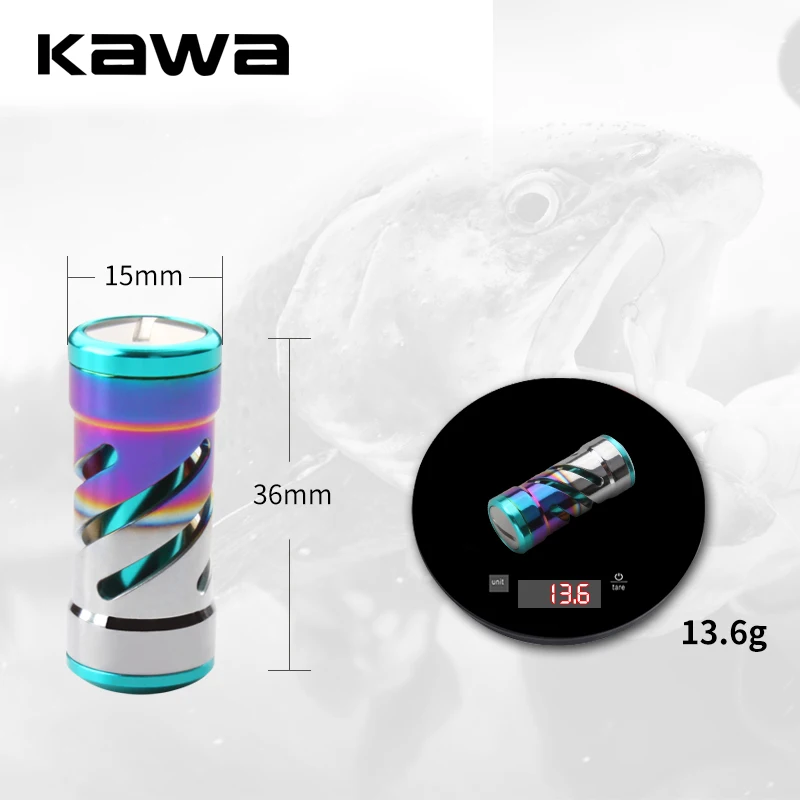 Kawa nuevo carrete de pesca mango perilla Color arcoíris aleación de titanio traje para carrete de pesca D y S accesorio mango perilla DIY - imagen 4