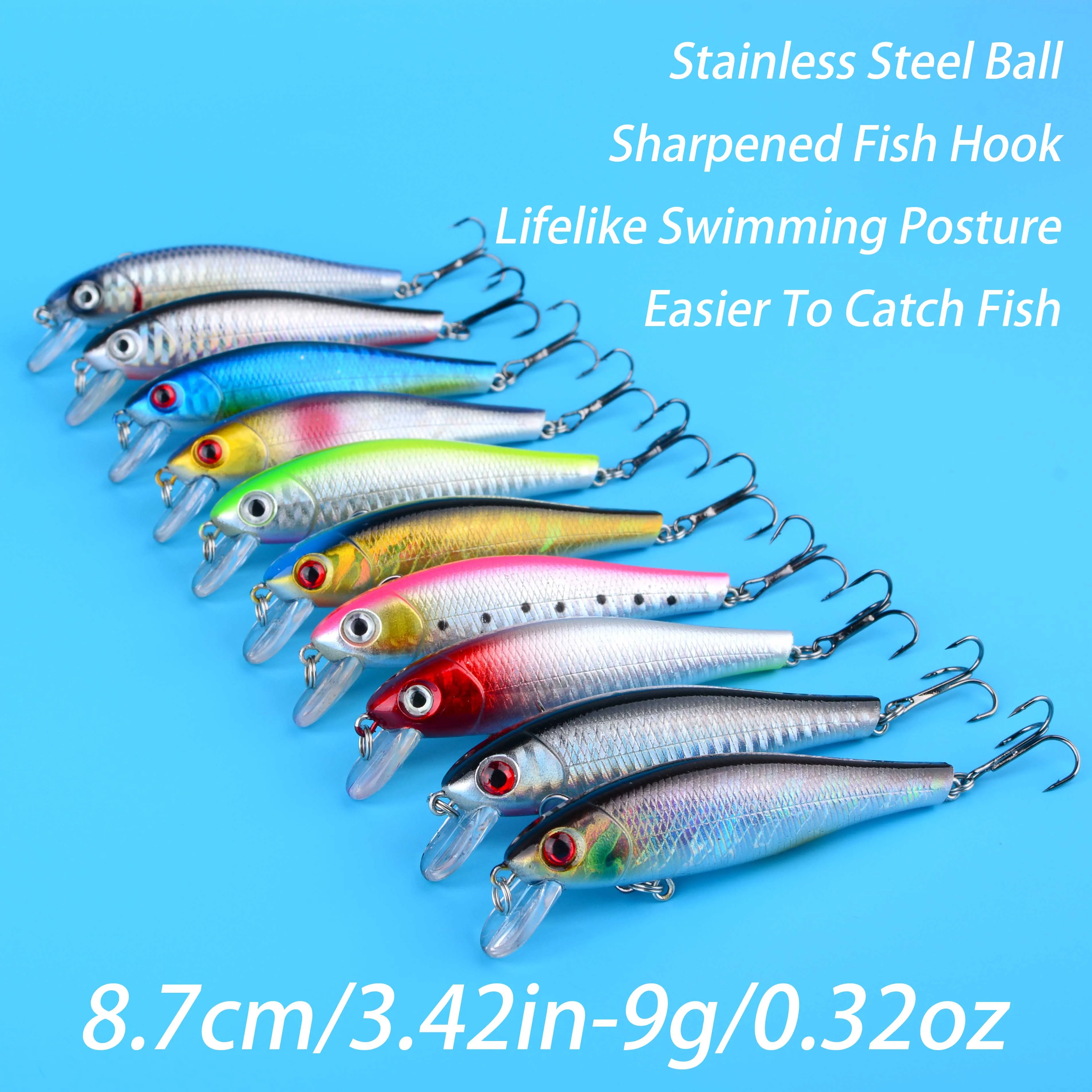 Señuelo Jerkbait flotante Minnow japonés para lubina y lucio - imagen 2