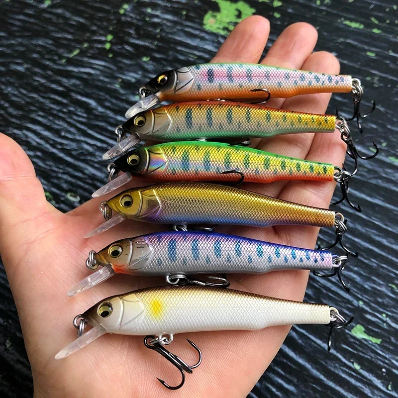 TSUYOKI Minnow-señuelo de pesca Wobbler para trucha de agua dulce, cebo Artificial, Lucio, carpa, Swimbait, Jackall GH 70, jerkbaits planos - imagen 5