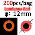 200pcs 12mm Red