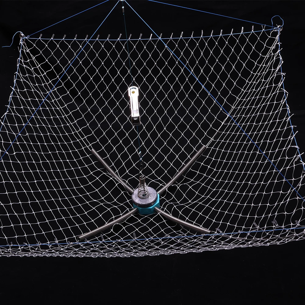 Jaula de cangrejo plegable automática, red de pesca de mar, jaula de camarones con resorte de alambre de acero, con un diámetro desplegable de 50cm, 1 ud. - imagen 5