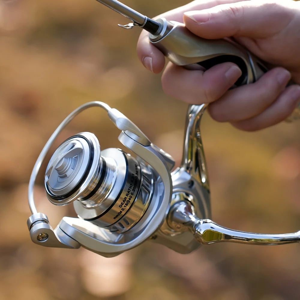 Carrete de pesca totalmente metálico, rueda giratoria, brazo oscilante de Metal, rueda de sedal, rueda de caña de mar, equipo de pesca, carrete de baitcasting, 1 Uds. - imagen 5