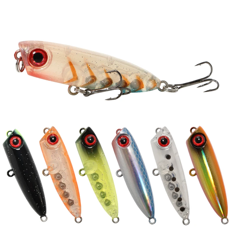 Señuelos de Pesca con lápiz que se hunden, Mini Popper para caminar, cebo duro Artificial para perros, Wobbler, Swimbait, accesorios, 45mm, 3g, 1 Uds. - imagen 4