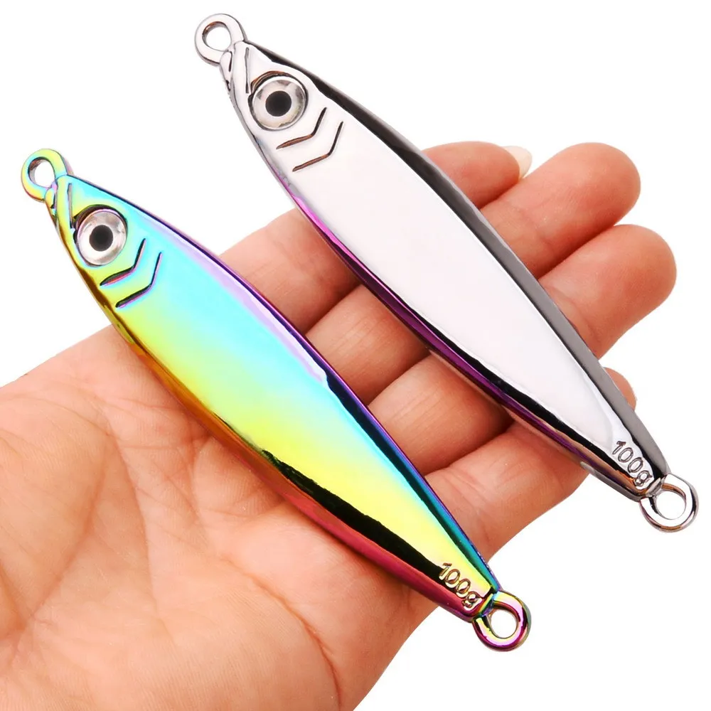 1 Uds. Señuelo de Pesca japonés 10g/20g/30g/40g/60g/80g/100g accesorios de Pesca de plantilla de Metal aleación de Zinc caballa lubina cebos de Pesca - imagen 2