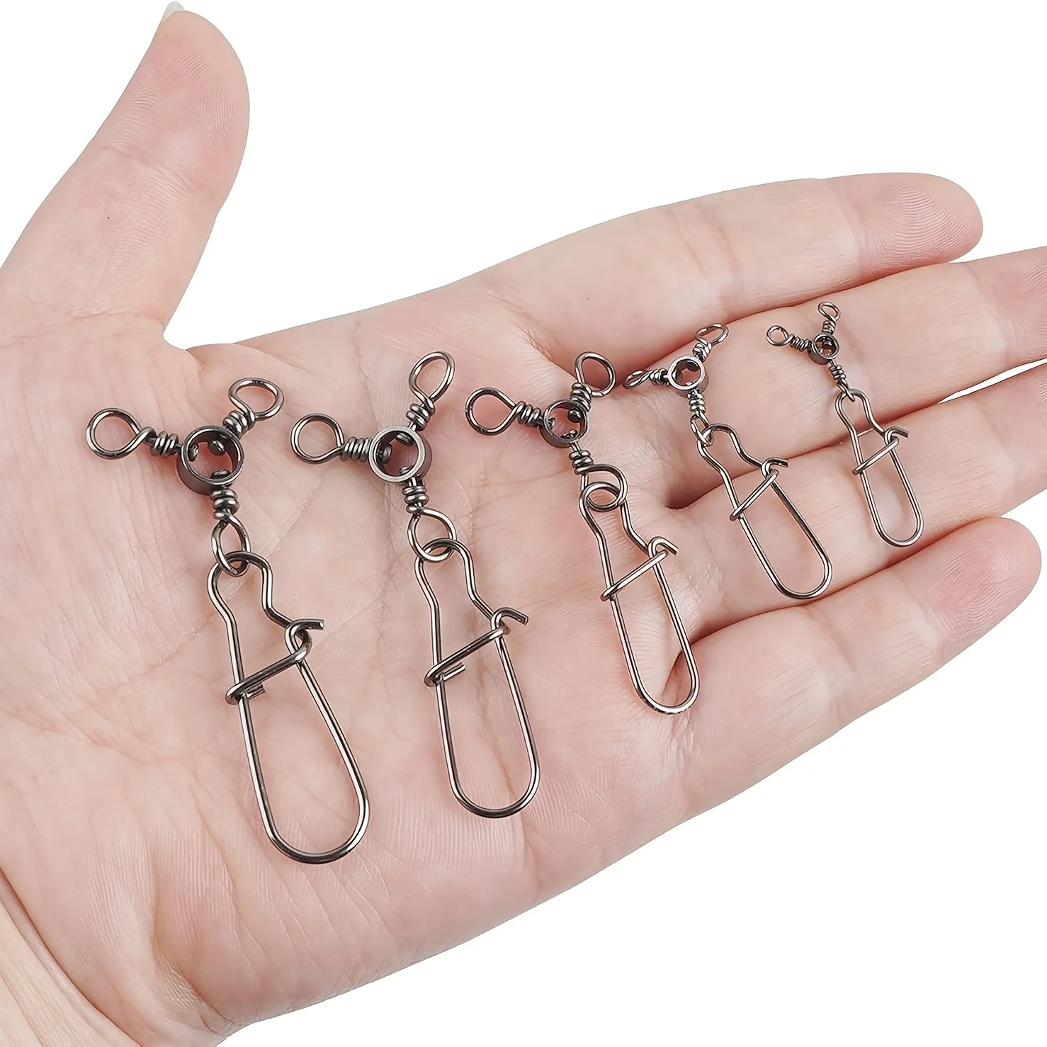 Aparejos de pesca giratorios a presión de 3 vías, giratorios de pesca con giro en T, broches conectores de agua salada para pesca con curricán, aparejo de Surf para bagre - imagen 4