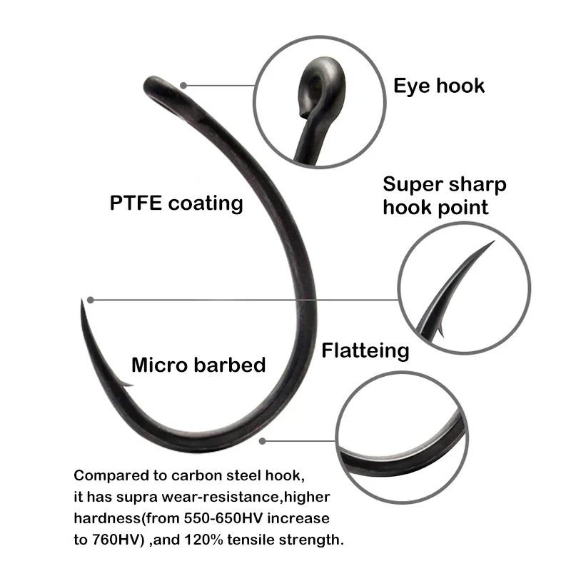 10 Uds. Anzuelo de pesca de carpa que vale la pena probar anzuelos de carpa tamaño 2 4 6 8 - imagen 4