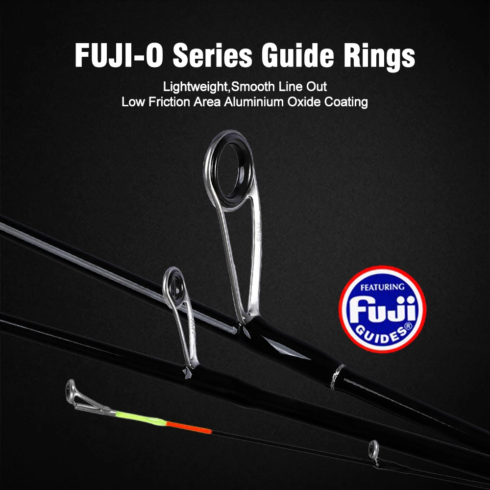 Mifine-caña giratoria ultraligera Chase Spin XUL, anillos de fibra de carbono Fuji, puntas tubulares para pesca de trucha, acción rápida, 0,2-0,8g, 30T - imagen 5