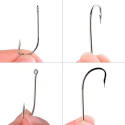 Anzuelos Jig de acero al carbono con púas – Ojo grande para vinilo