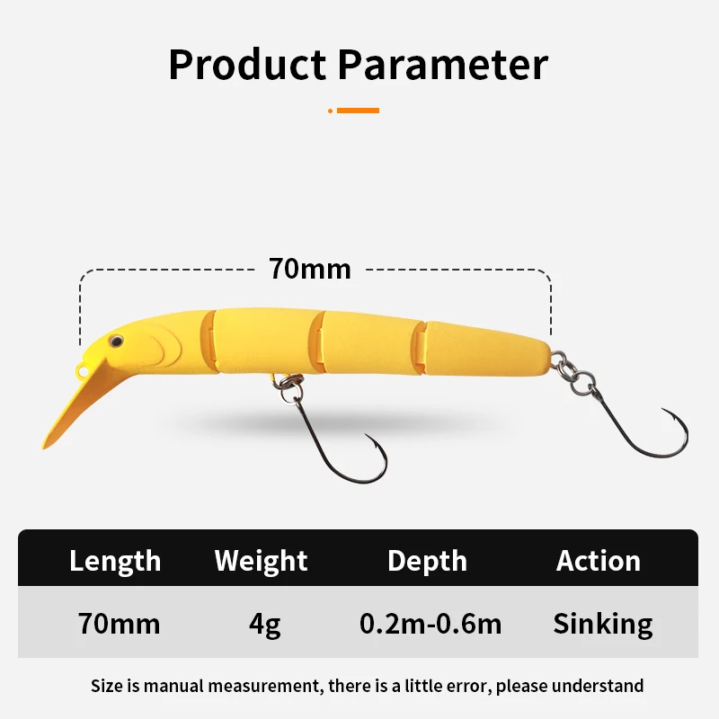 Leydun HYDRAM-S-señuelo de pesca de pececillo conjunto, 70mm, 4g, manivela que se hunde, Wobbler, área de un solo gancho, corriente de trucha, cebo Artificial de agua dulce - imagen 3