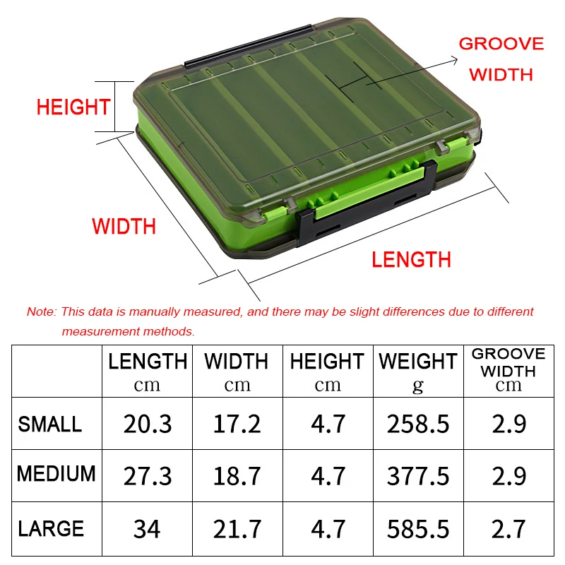 Caja de aparejos de Señuelos de Pesca mediana, compartimiento de 5 rejillas, estuche de almacenamiento, contenedor de accesorios de gancho de doble cara, caja de herramientas organizadoras - imagen 4