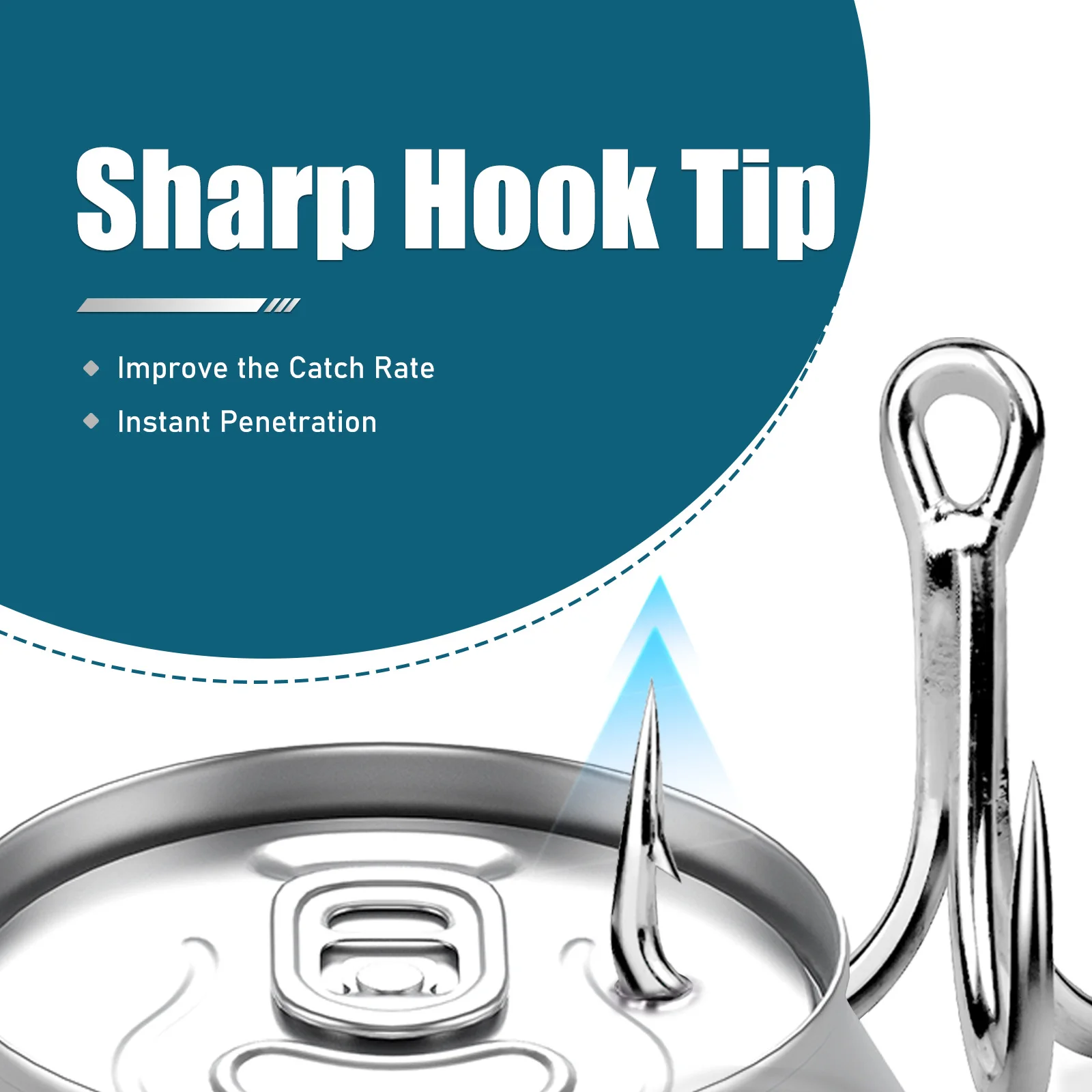 4X anzuelos triples de pesca, 10 Uds., anzuelos triples fuertes y redondos, Crankbaits Spinners, anzuelos de pesca de repuesto, pesca en agua dulce - imagen 3