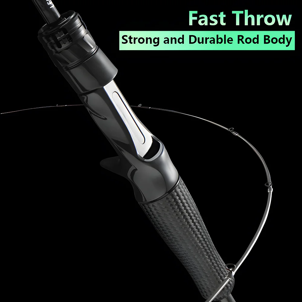 Caña de pescar ultraligera con señuelo de fibra de carbono T1100 para carpa, lubina, trucha, L ML M MH 1,8 m 1,98 m 2,04 m, caña de pescar giratoria - imagen 4