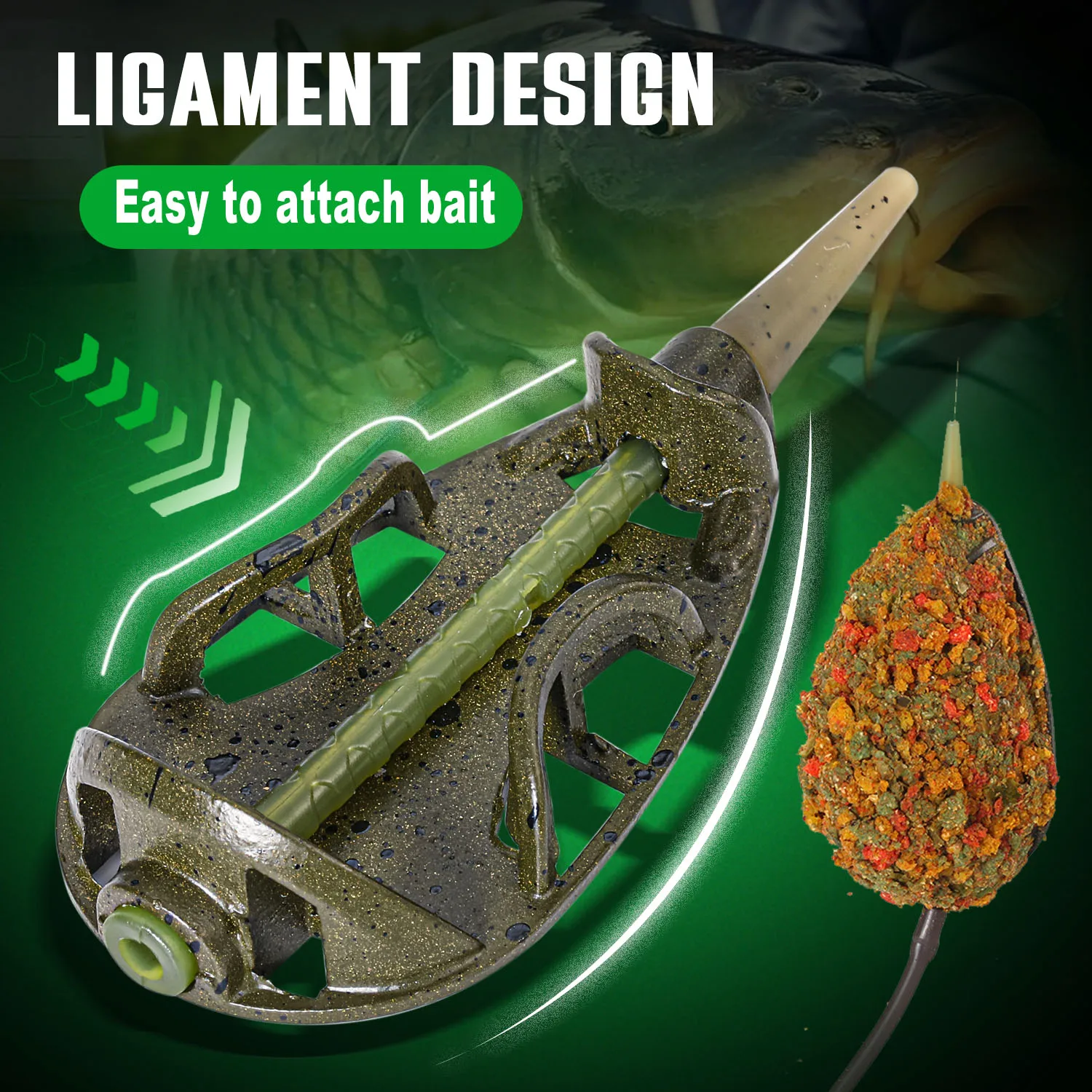 Kit alimentador Method Feeder Sougayilang – Lanzador de cebo para carpa - imagen 3